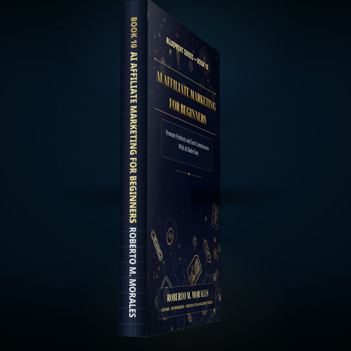 Printed edition of AI Affiliate Marketing for Beginners — printed spine