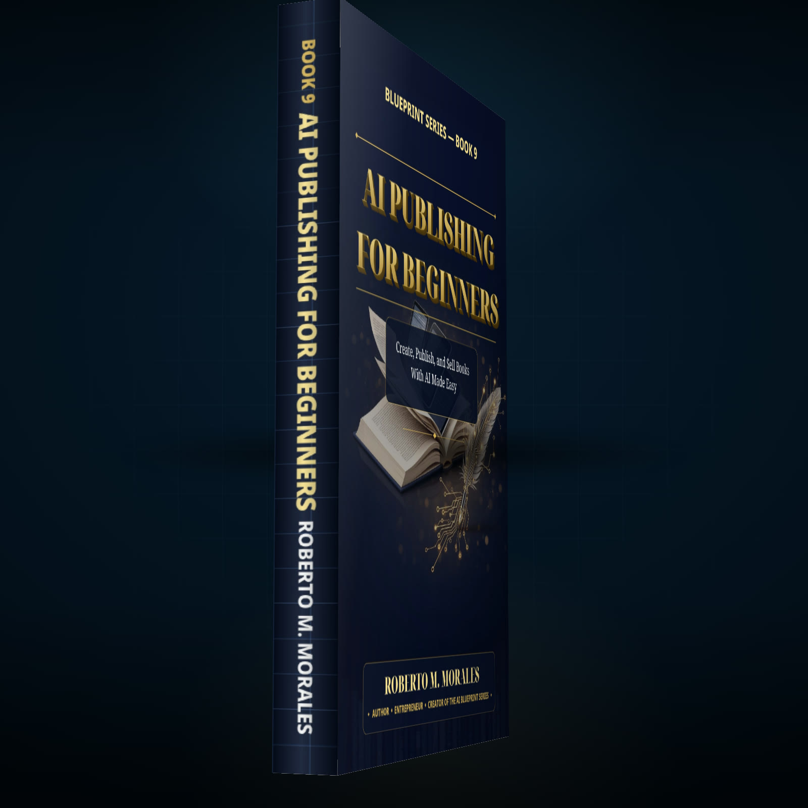 Printed edition of AI Publishing for Beginners — printed spine