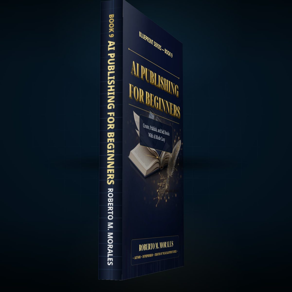 Printed edition of AI Publishing for Beginners — printed spine