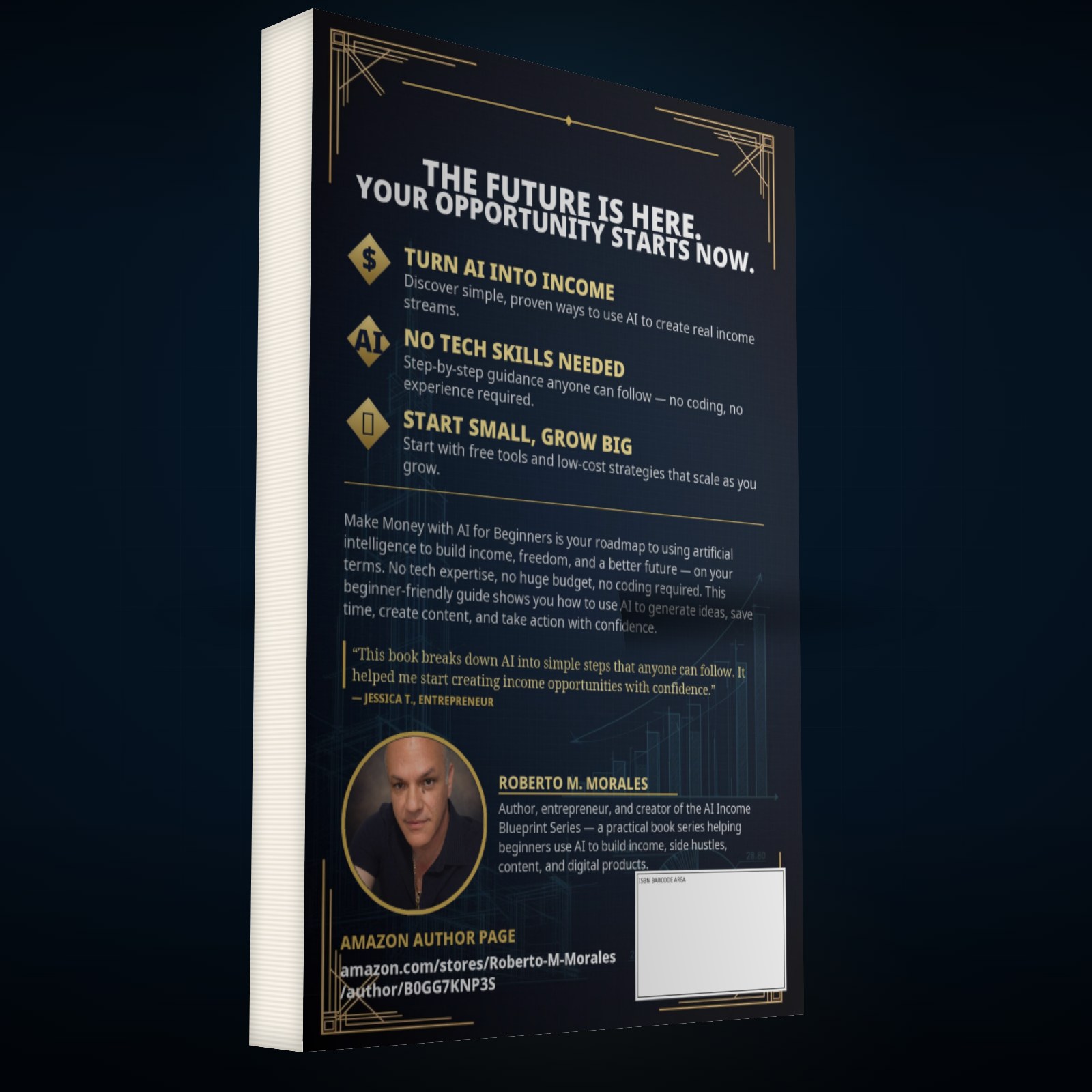 Printed edition of Make Money with AI for Beginners — back cover