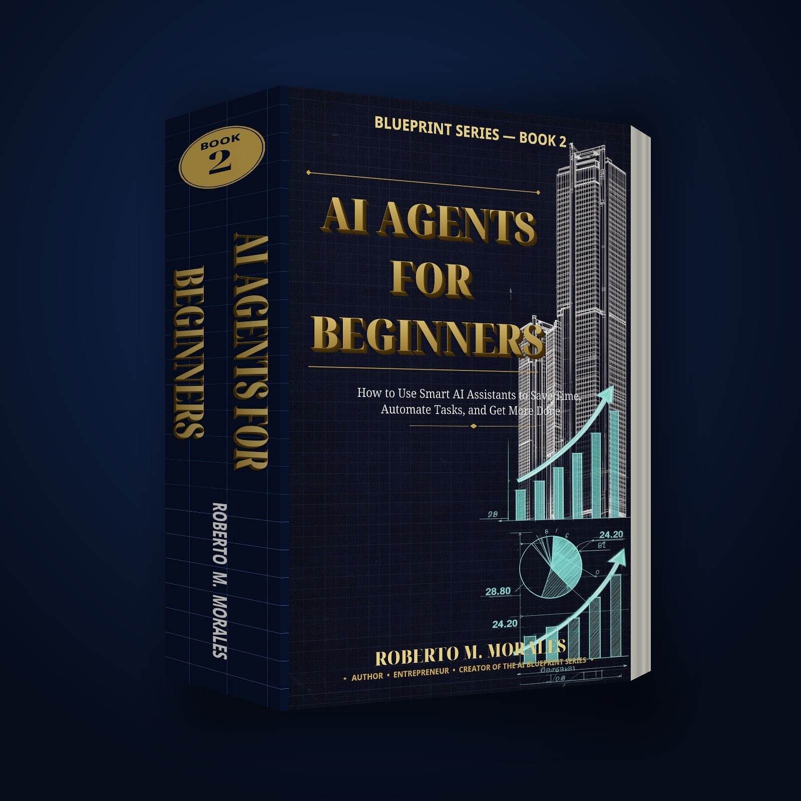 Printed edition of AI Agents for Beginners — three-quarter angle