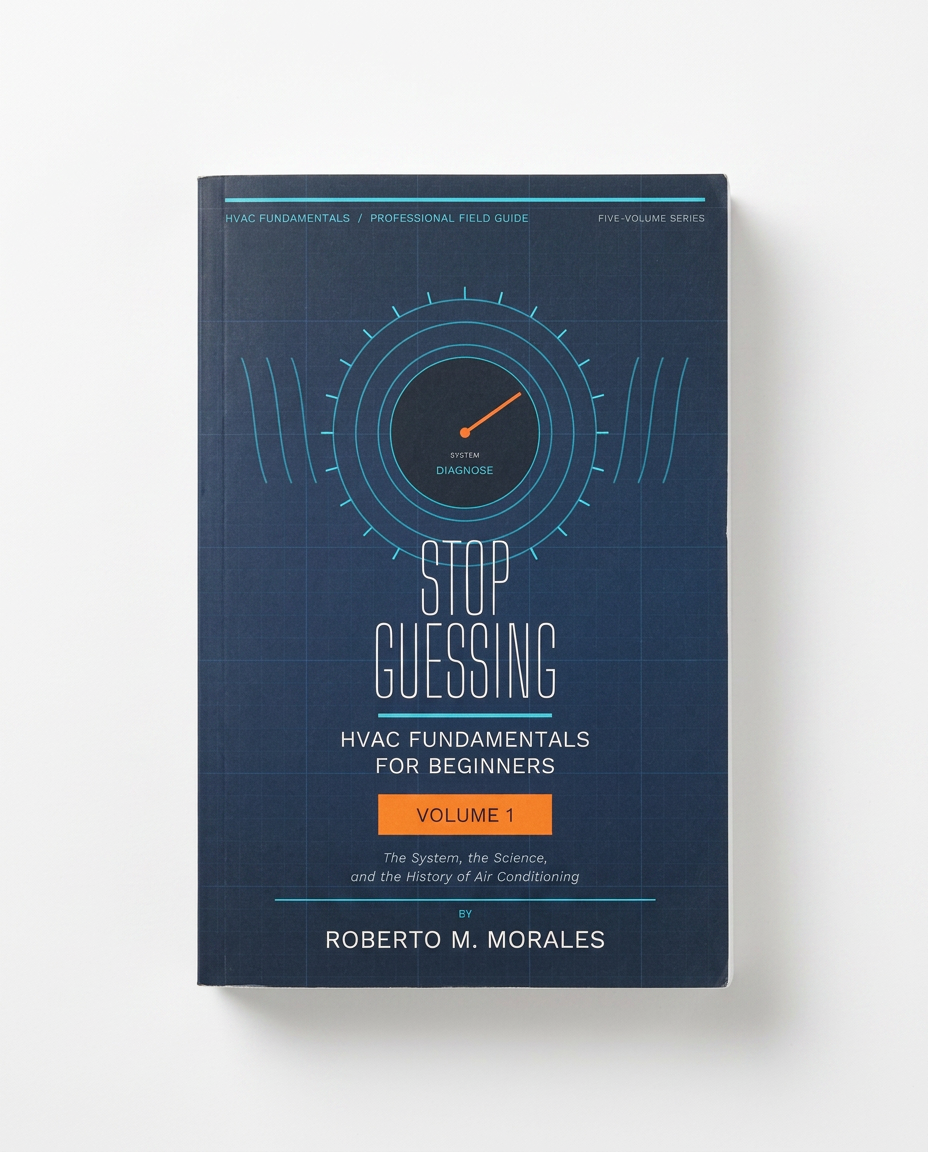 Printed edition of Stop Guessing: HVAC Fundamentals for Beginners — Volume 1 — top-down