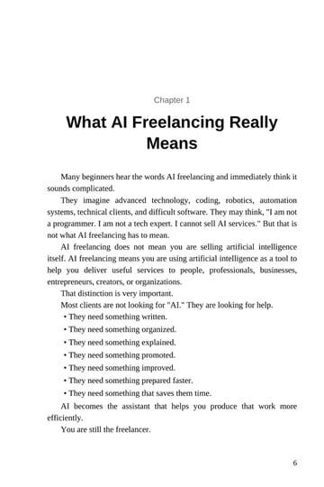 Chapter 1 · What AI Freelancing Really Means · p. 6