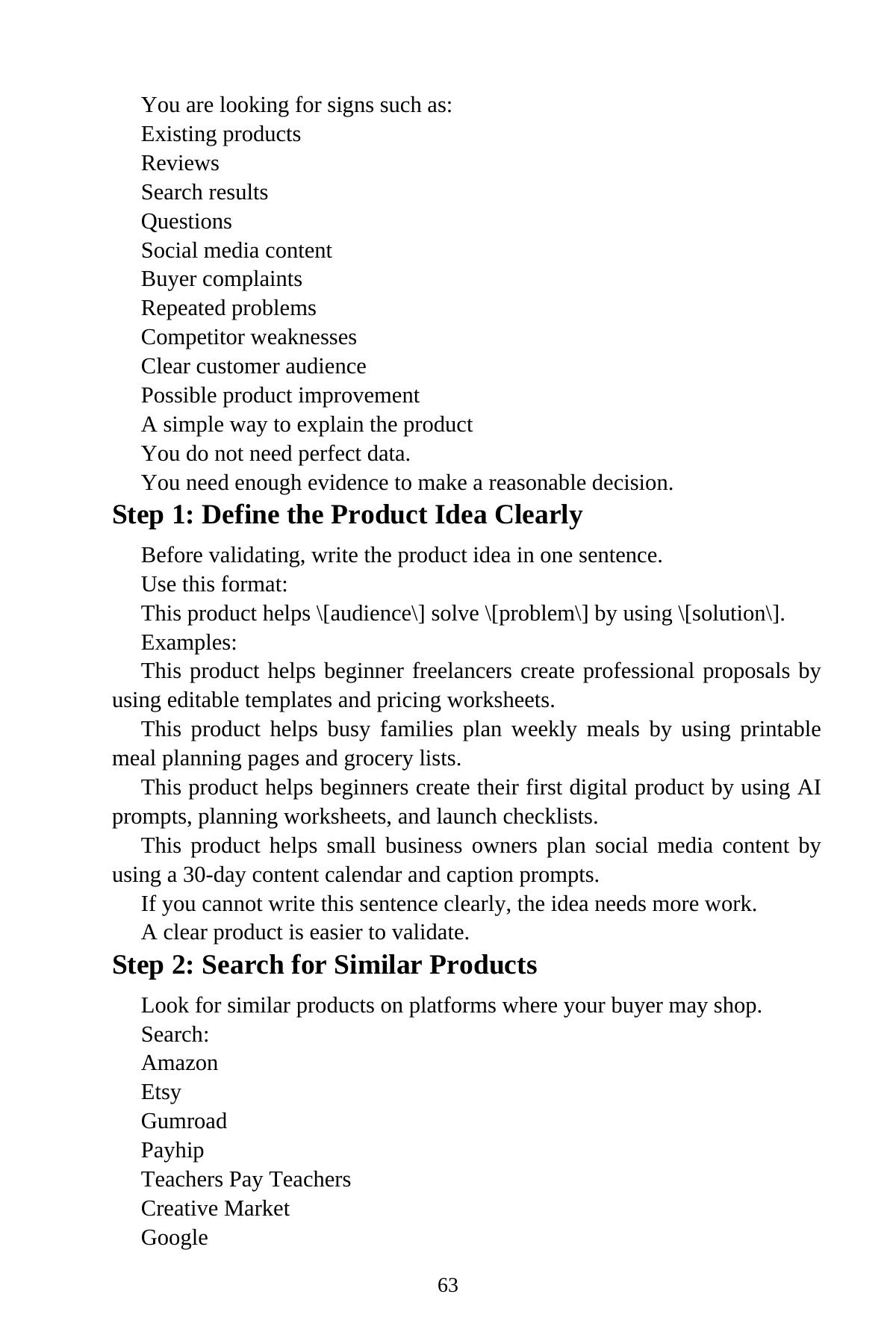 AI Digital Products for Beginners — interior spread: Reading the market
