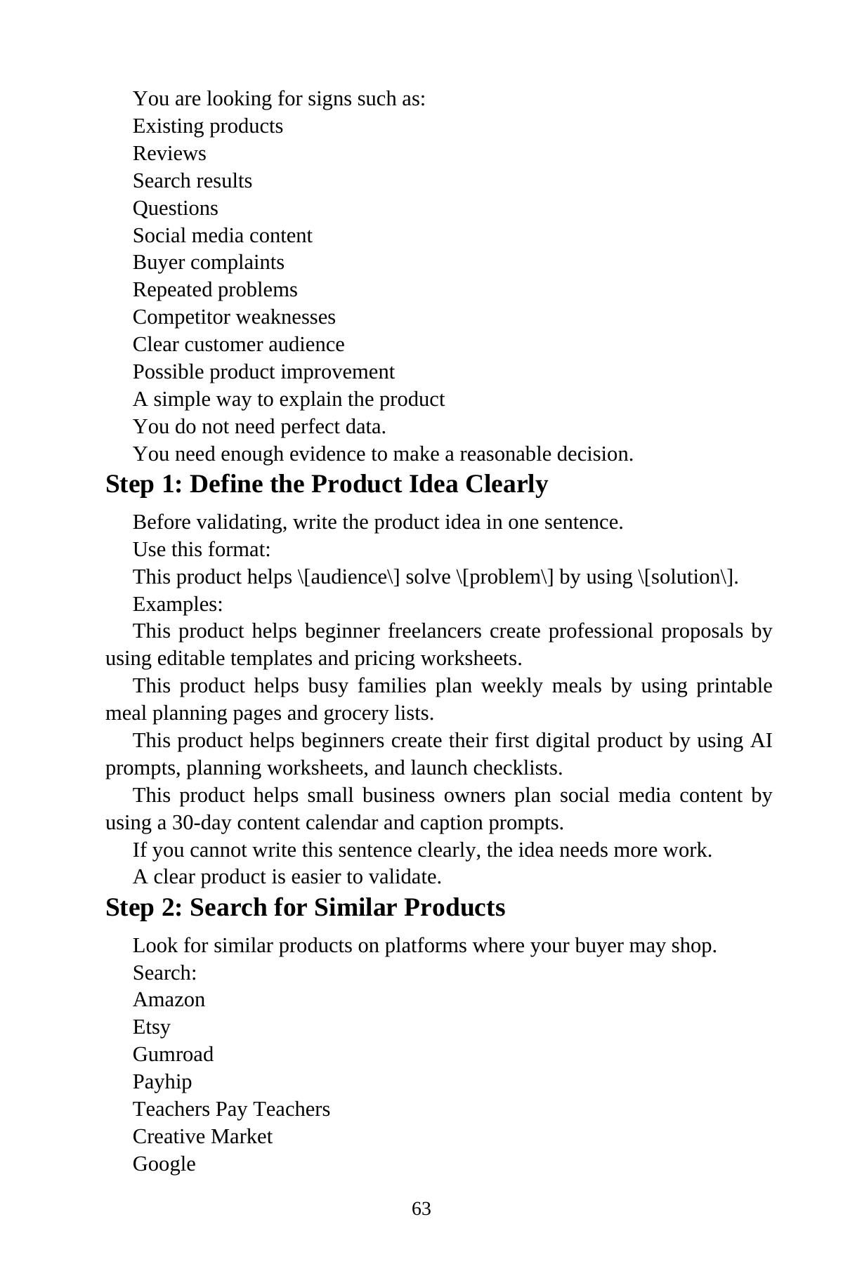 AI Digital Products for Beginners — interior spread: Reading the market