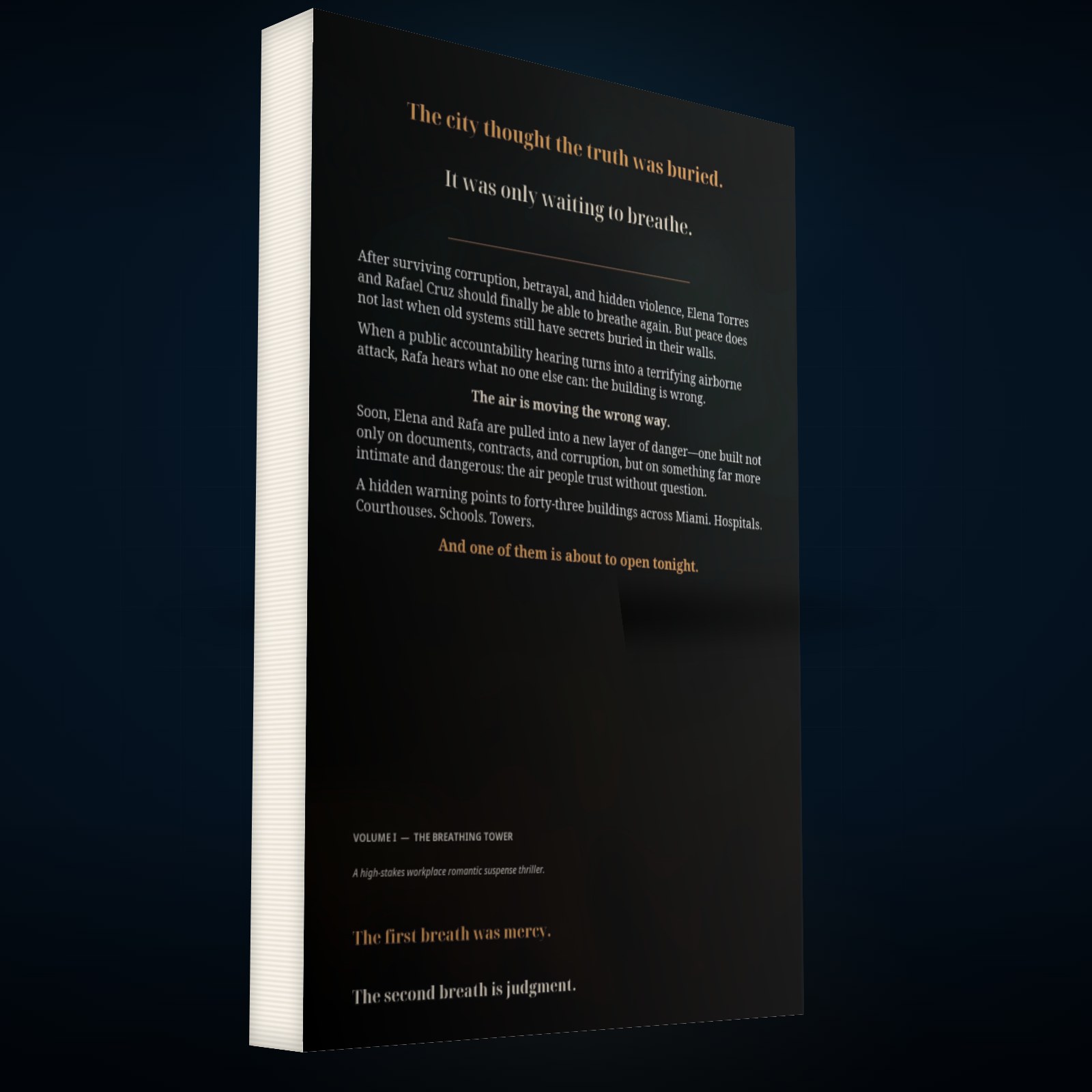 Printed edition of Hot Work 4: The Air They Breathe — Volume I — back cover