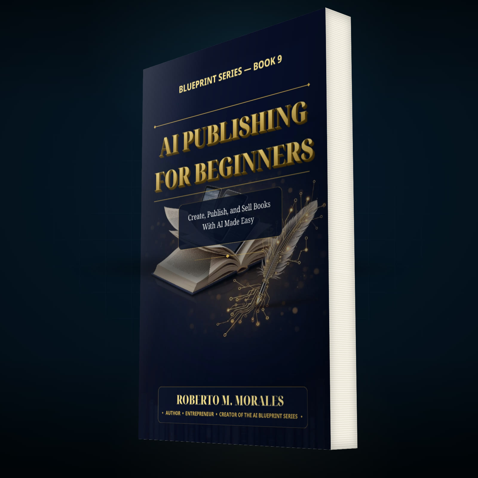 Printed edition of AI Publishing for Beginners — three-quarter angle