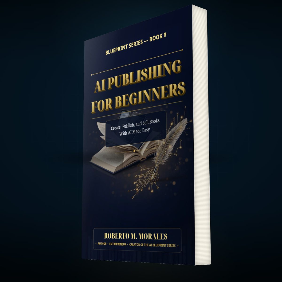 Printed edition of AI Publishing for Beginners — three-quarter angle