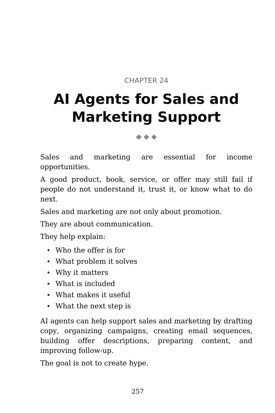 AI Agents for Beginners — interior spread: Sales and marketing support