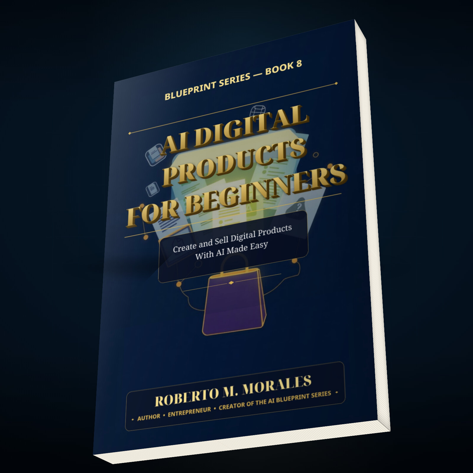 Printed edition of AI Digital Products for Beginners — top-down view