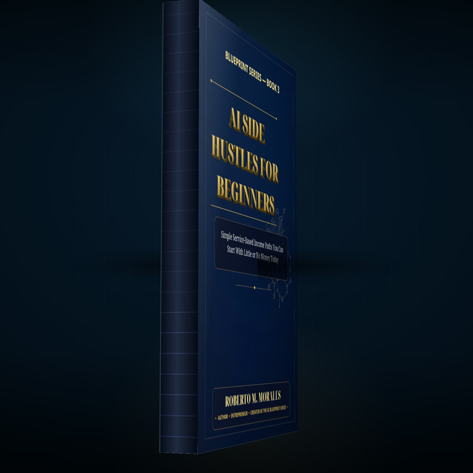 Printed edition of AI Side Hustles for Beginners — printed spine