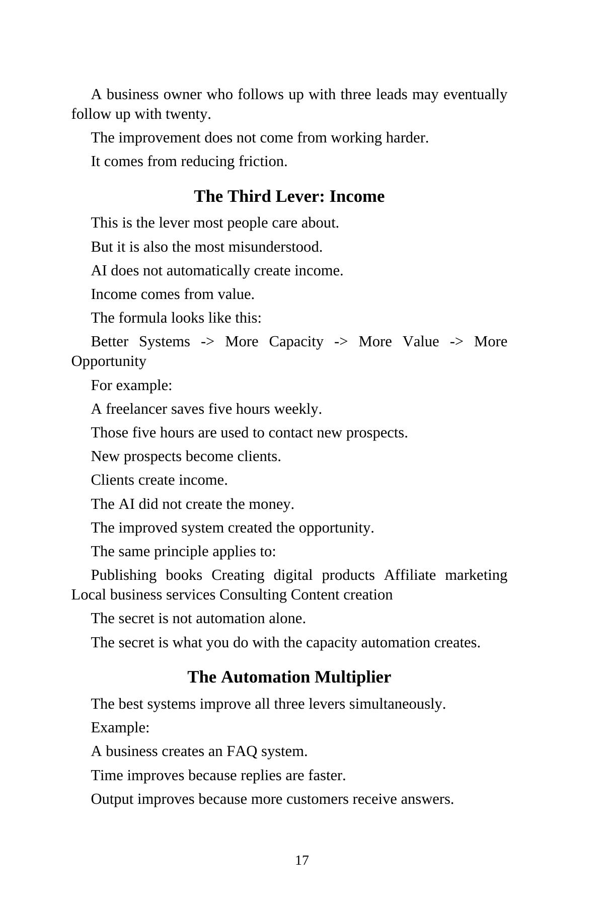 AI Automation for Beginners — interior spread: The four parts of a system