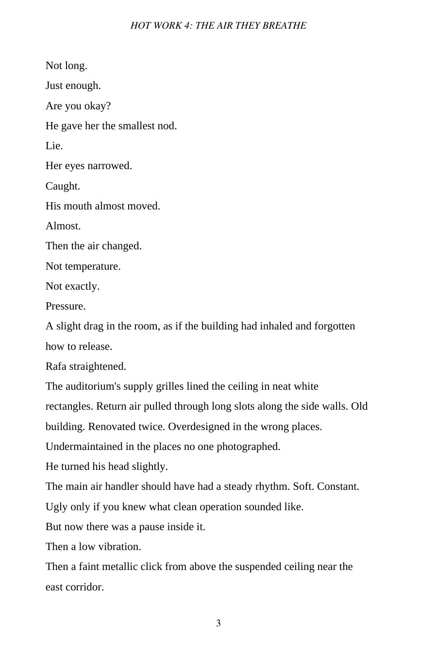 Hot Work 4: The Air They Breathe — Volume I — interior spread: Preview page 3