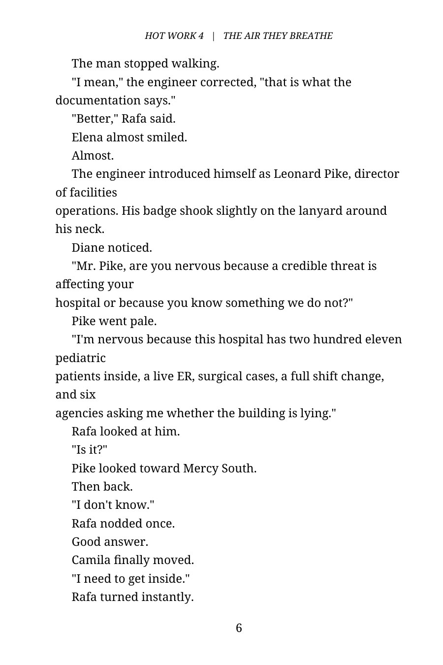 Hot Work 4: The Air They Breathe — Volume III — interior spread: Preview page 6
