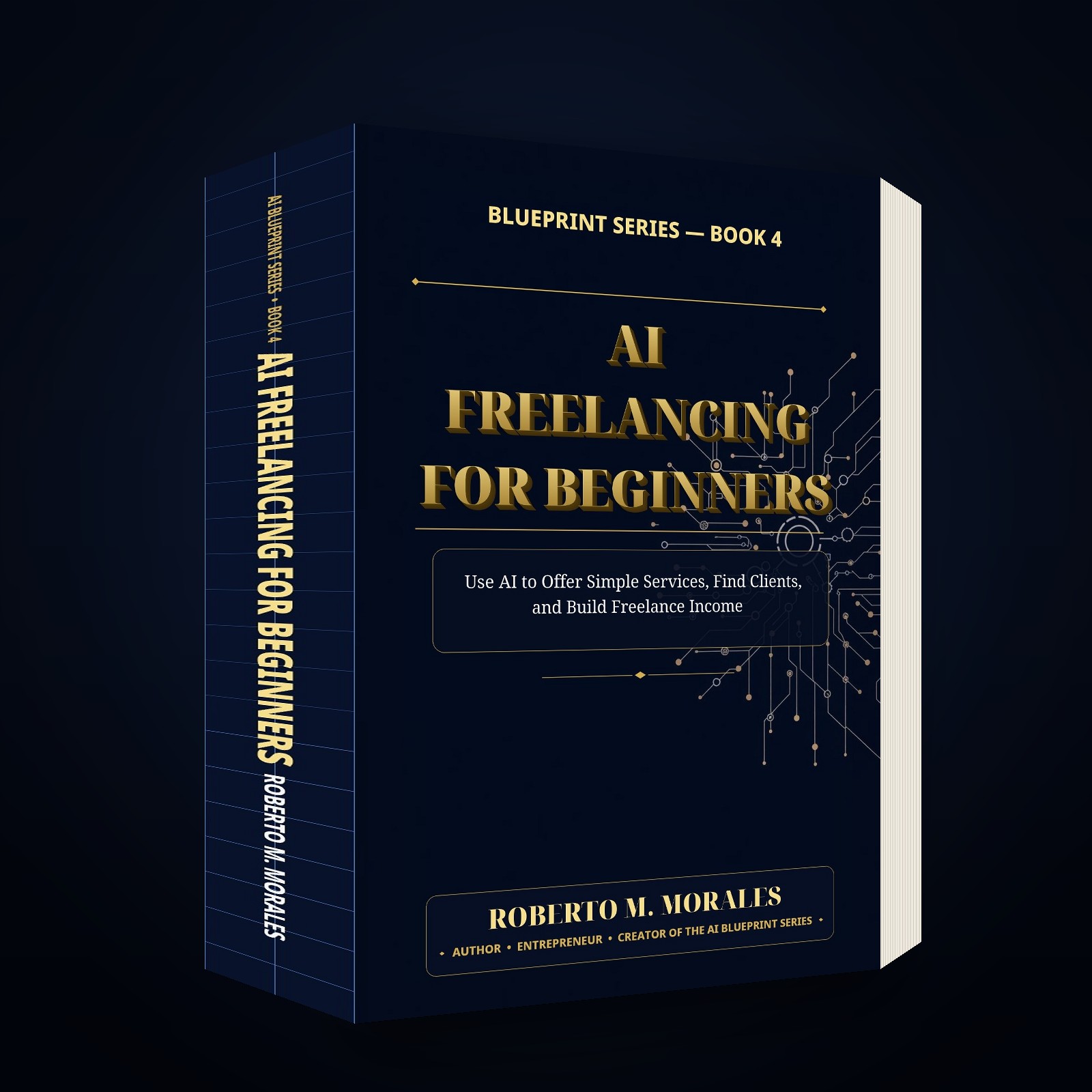 Printed edition of AI Freelancing for Beginners — three-quarter angle