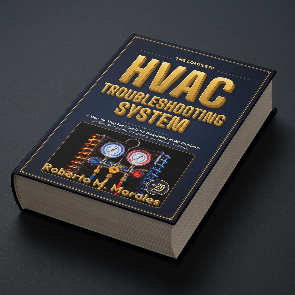Printed edition of The Complete HVAC Troubleshooting System — perspective view