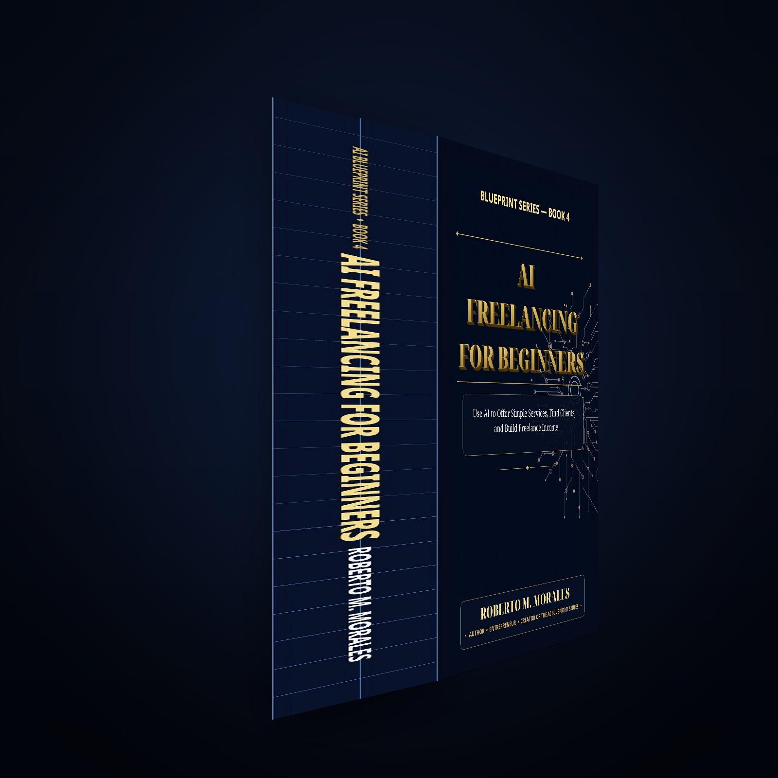 Printed edition of AI Freelancing for Beginners — printed spine