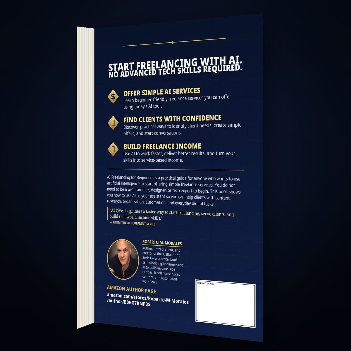 Printed edition of AI Freelancing for Beginners — back cover