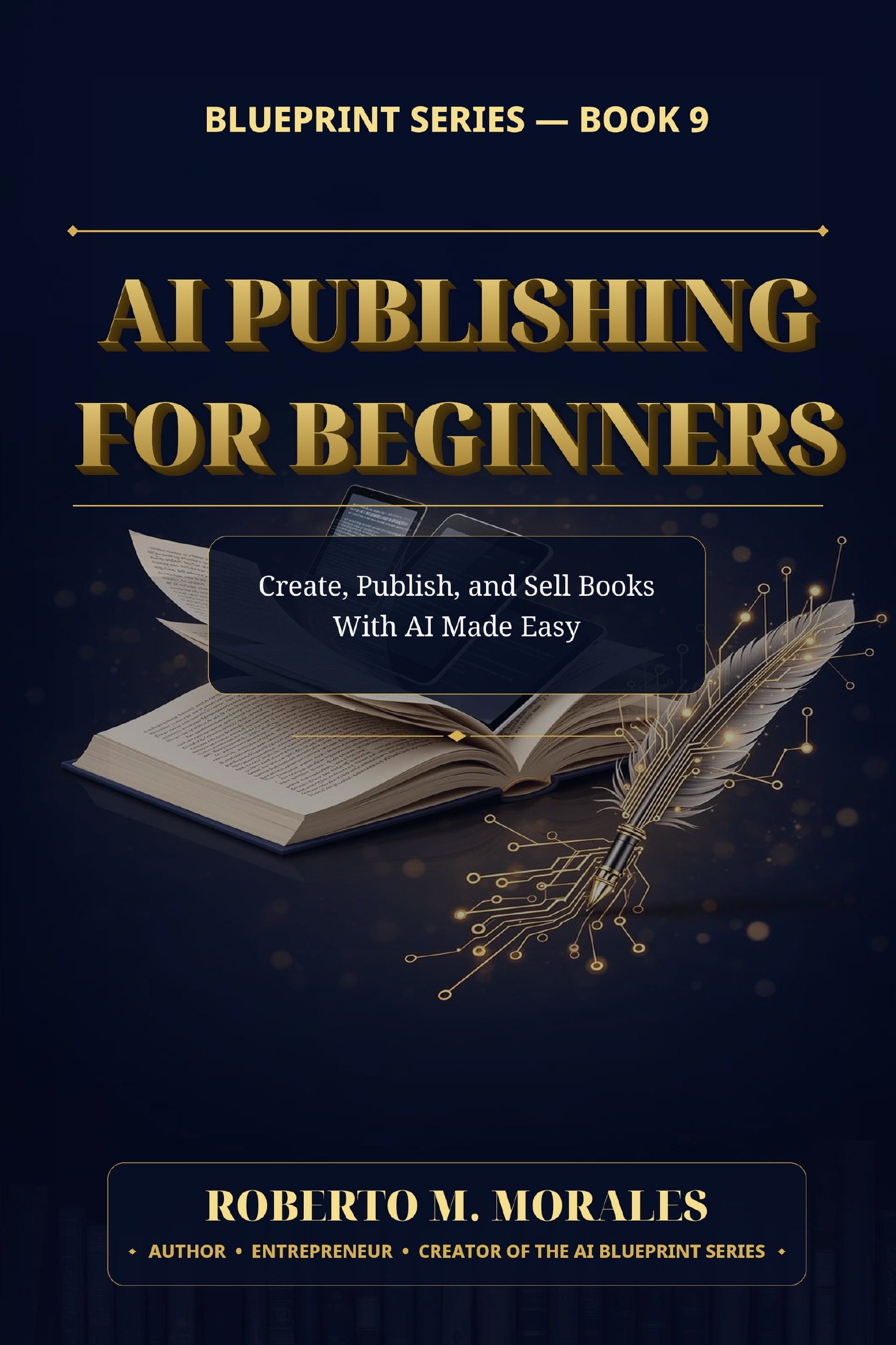 Front cover of AI Publishing for Beginners by Roberto M. Morales — How to create, publish and sell books with AI through Amazon KDP