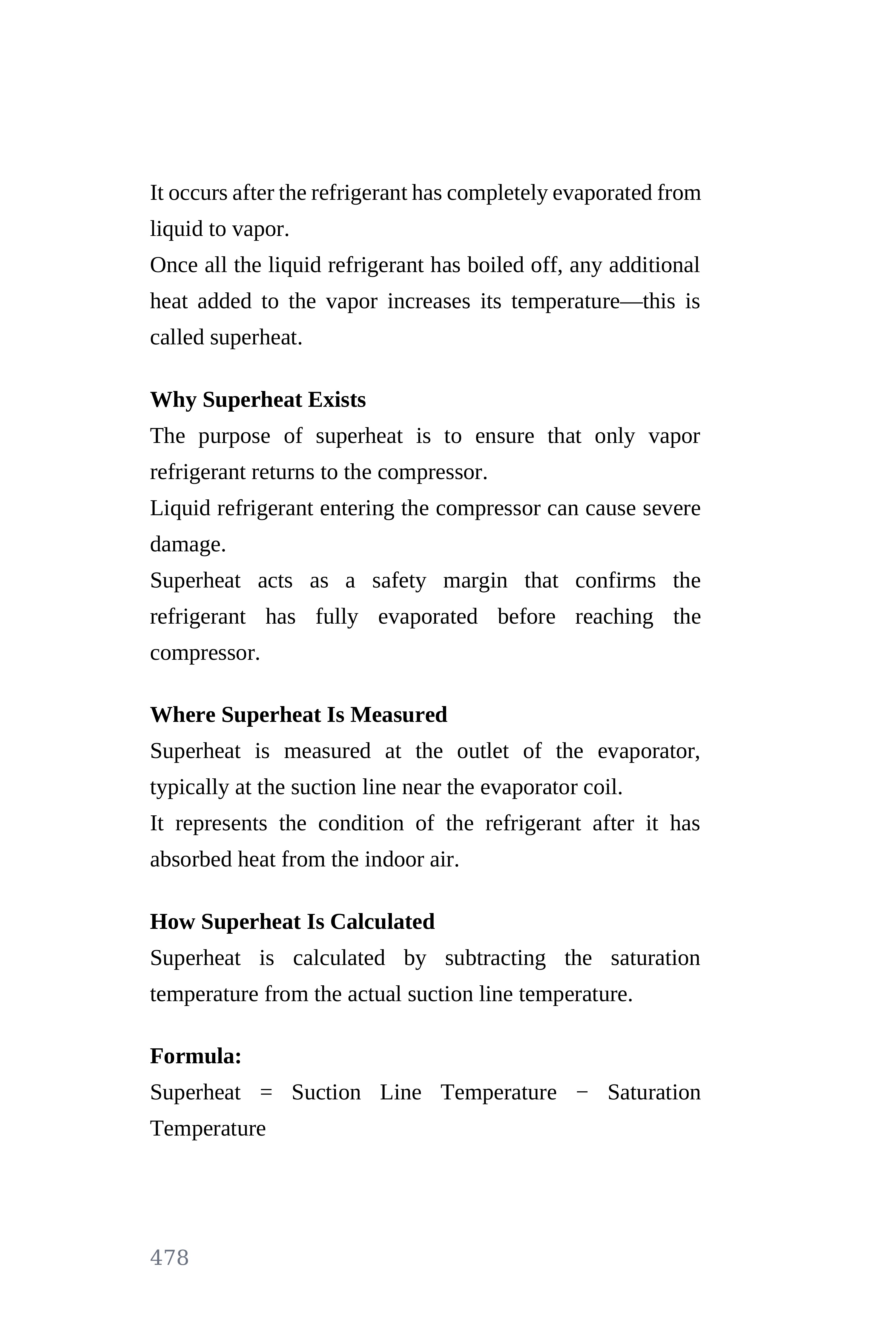 The Complete HVAC Troubleshooting System — interior spread: Superheat reference