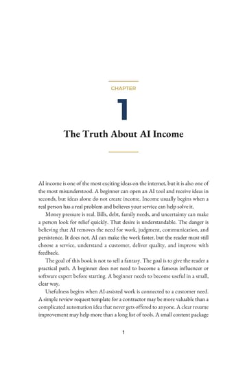 Chapter 1 · The Truth About AI Income · p. 1