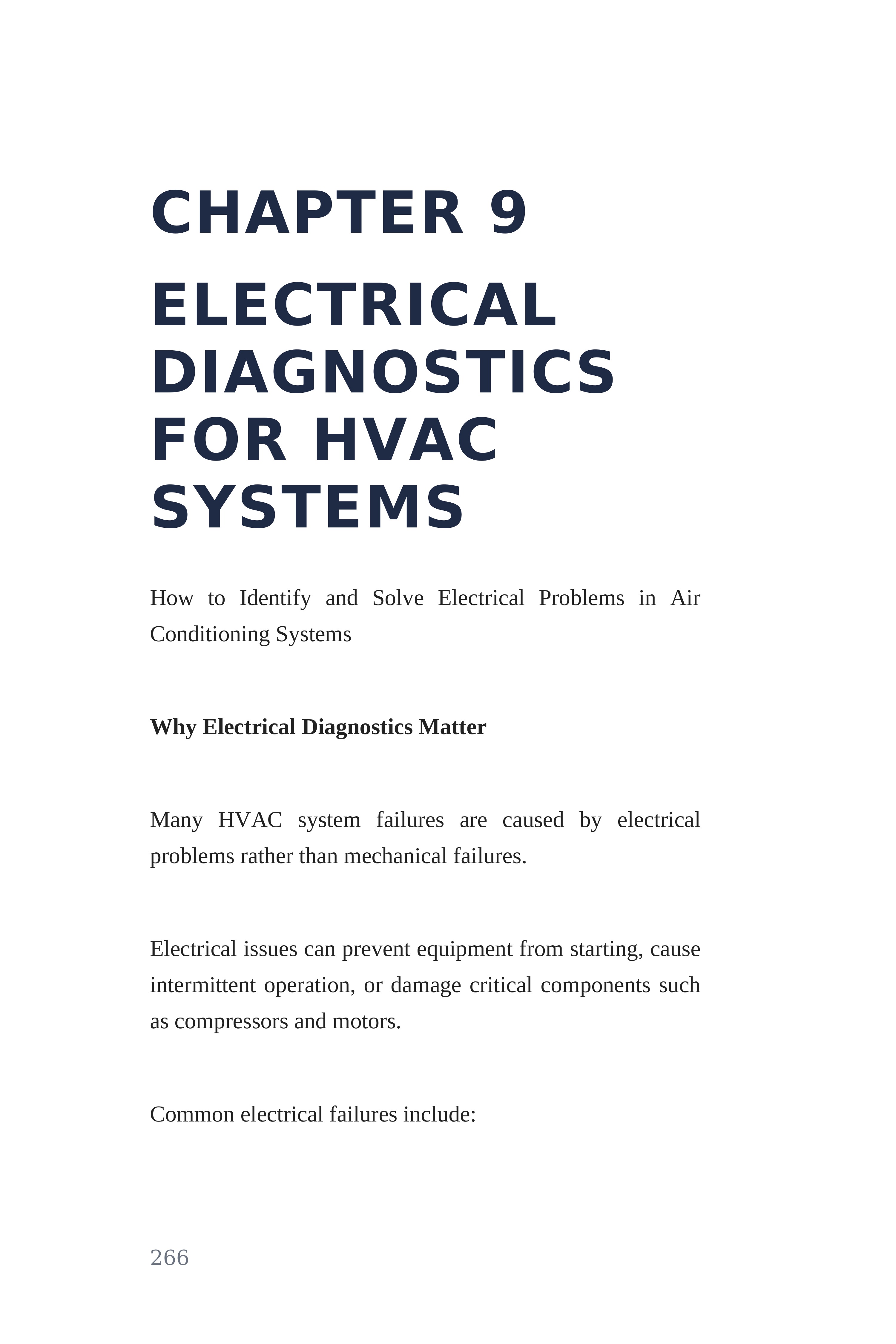 The Complete HVAC Troubleshooting System — interior spread: Chapter 9 — Electrical diagnostics