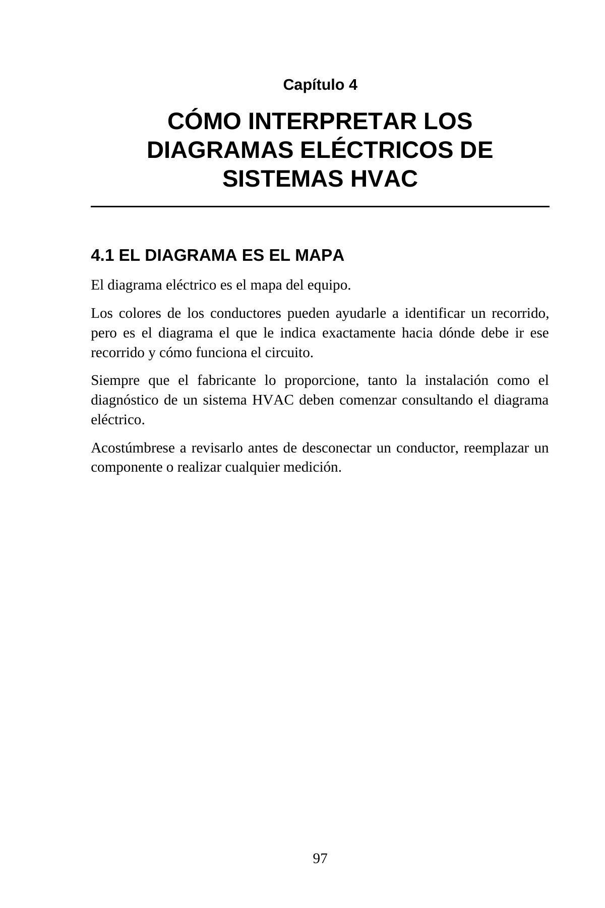 Deje de Suponer: Cableado Eléctrico en Sistemas HVAC — interior spread: Capítulo 4 — Diagramas eléctricos