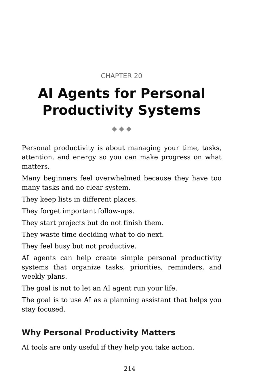 AI Agents for Beginners — interior spread: Agents for personal productivity