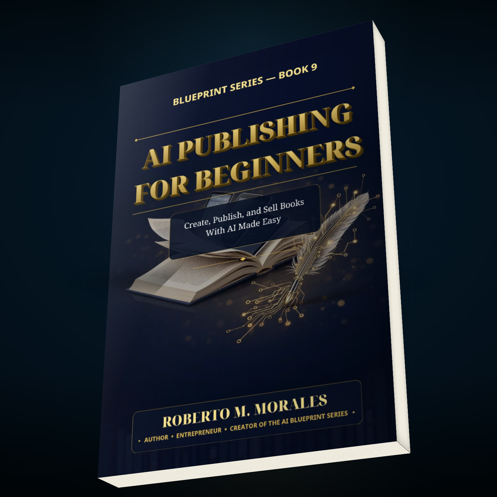 Printed edition of AI Publishing for Beginners — top-down view
