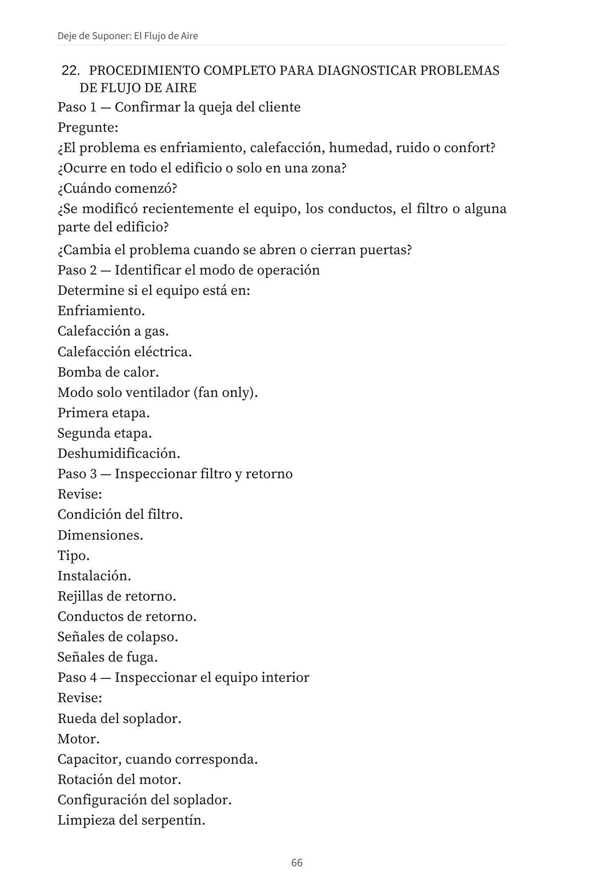 DEJE DE SUPONER: El Flujo de Aire en Sistemas Centrales de Forma Sencilla — interior spread: Procedimiento completo de diagnóstico