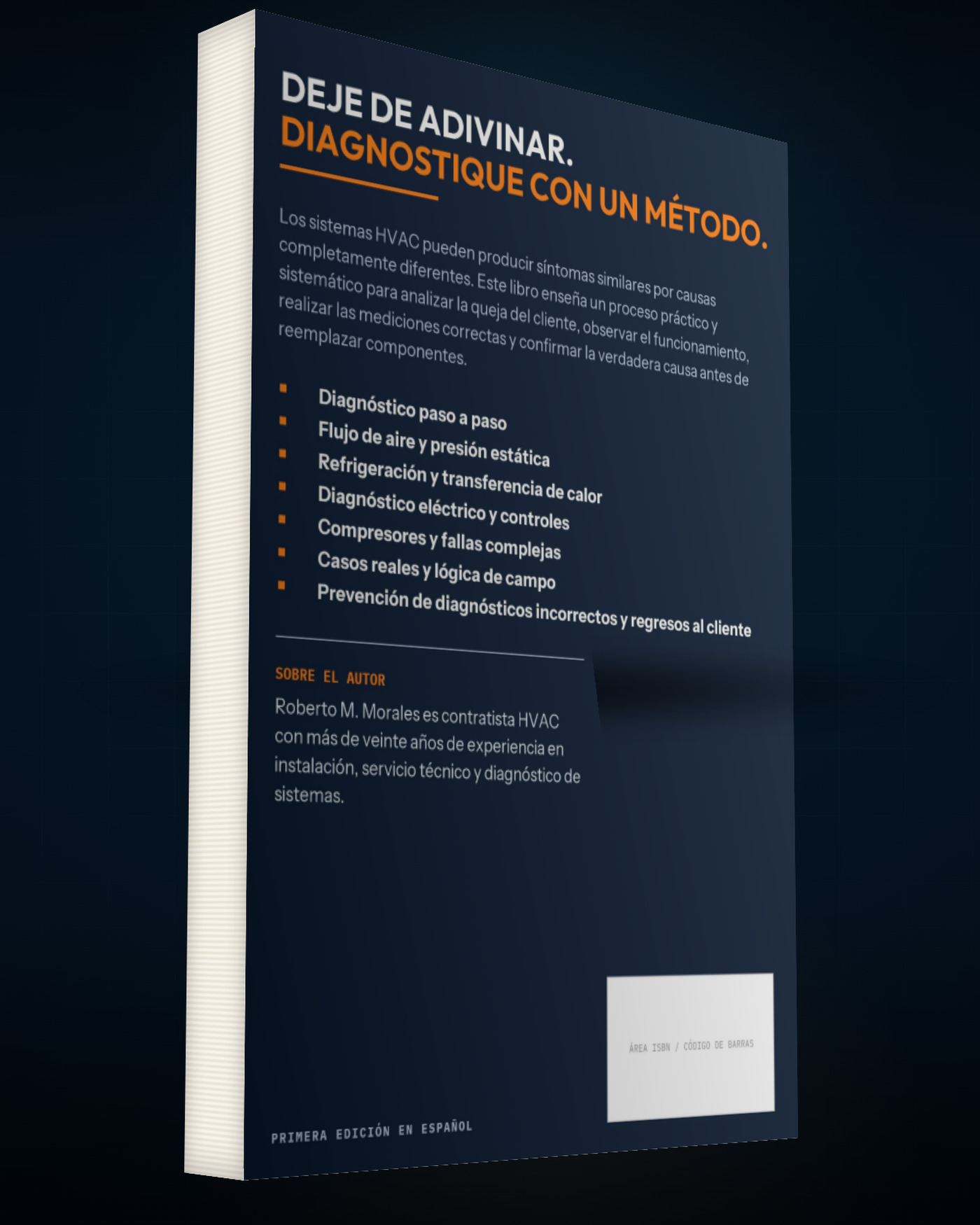 Printed edition of Aprenda a Diagnosticar Profesionalmente Sistemas de Aire Acondicionado Central — contraportada