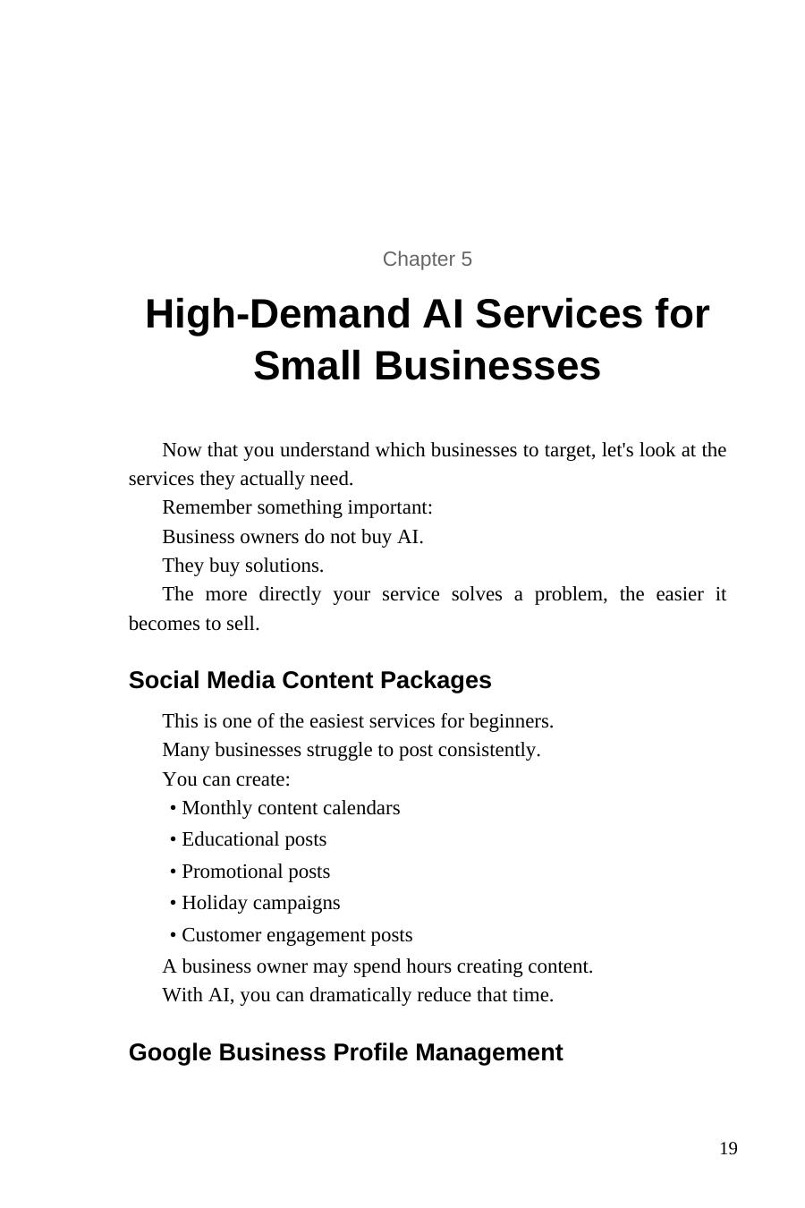 AI for Local Business Services — interior spread: High-demand services