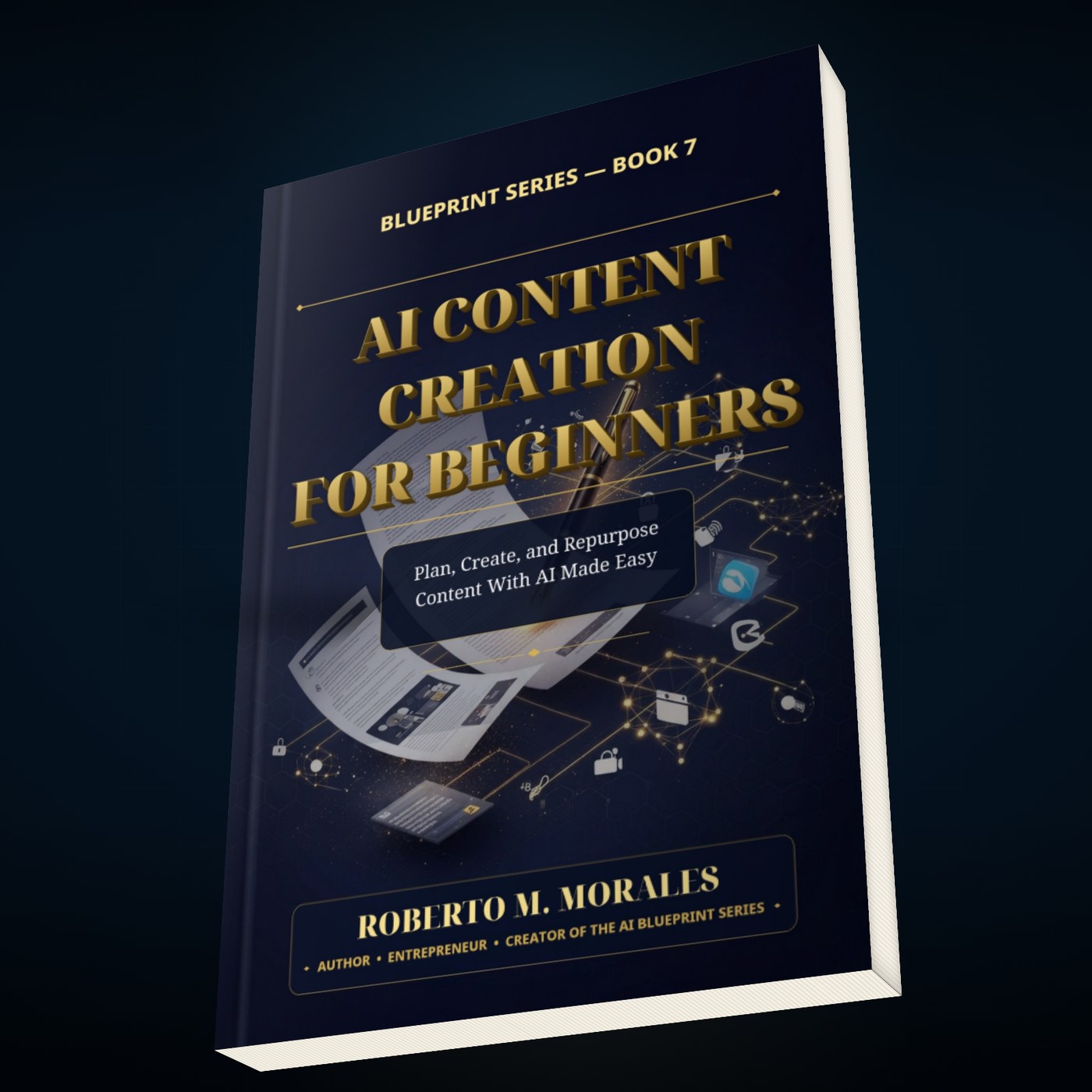 Printed edition of AI Content Creation for Beginners — top-down view