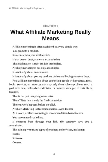 Chapter 1 · What Affiliate Marketing Really Means · p. 4