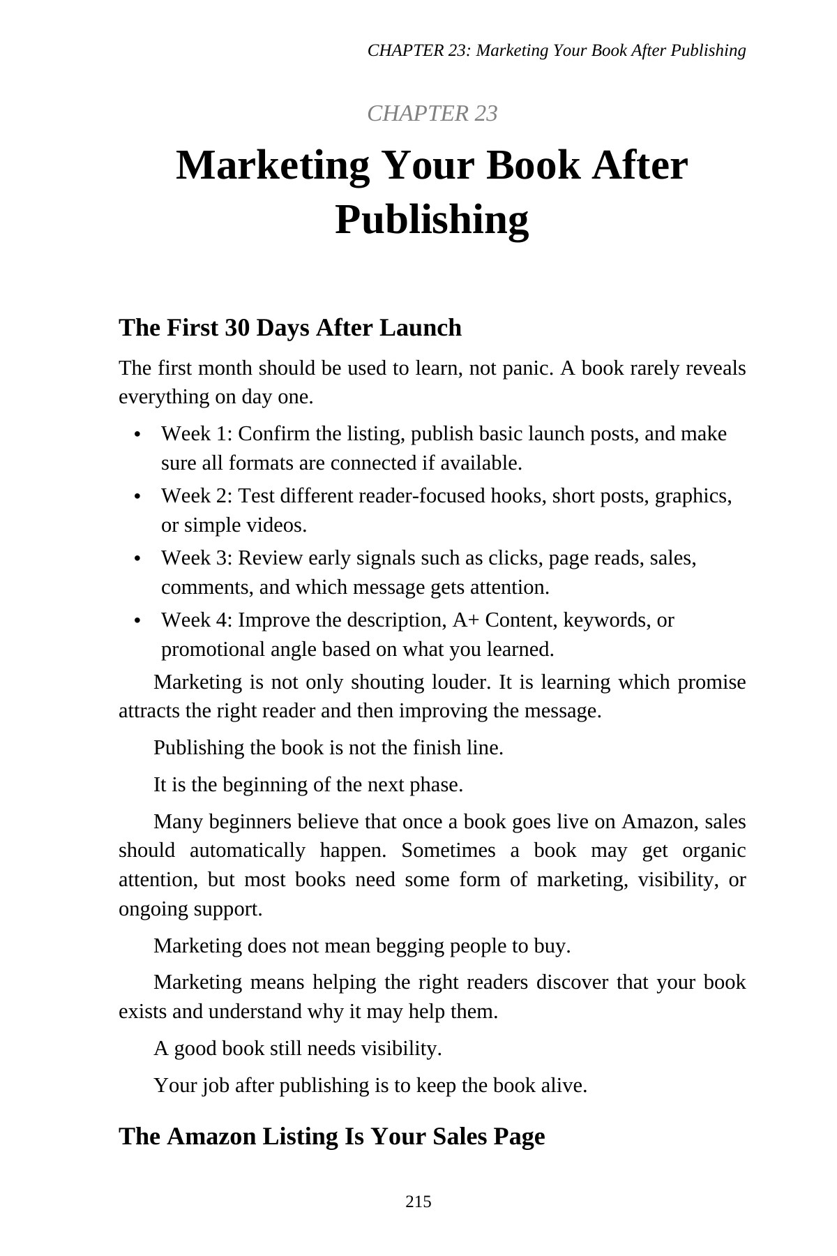 AI Publishing for Beginners — interior spread: Plan the launch