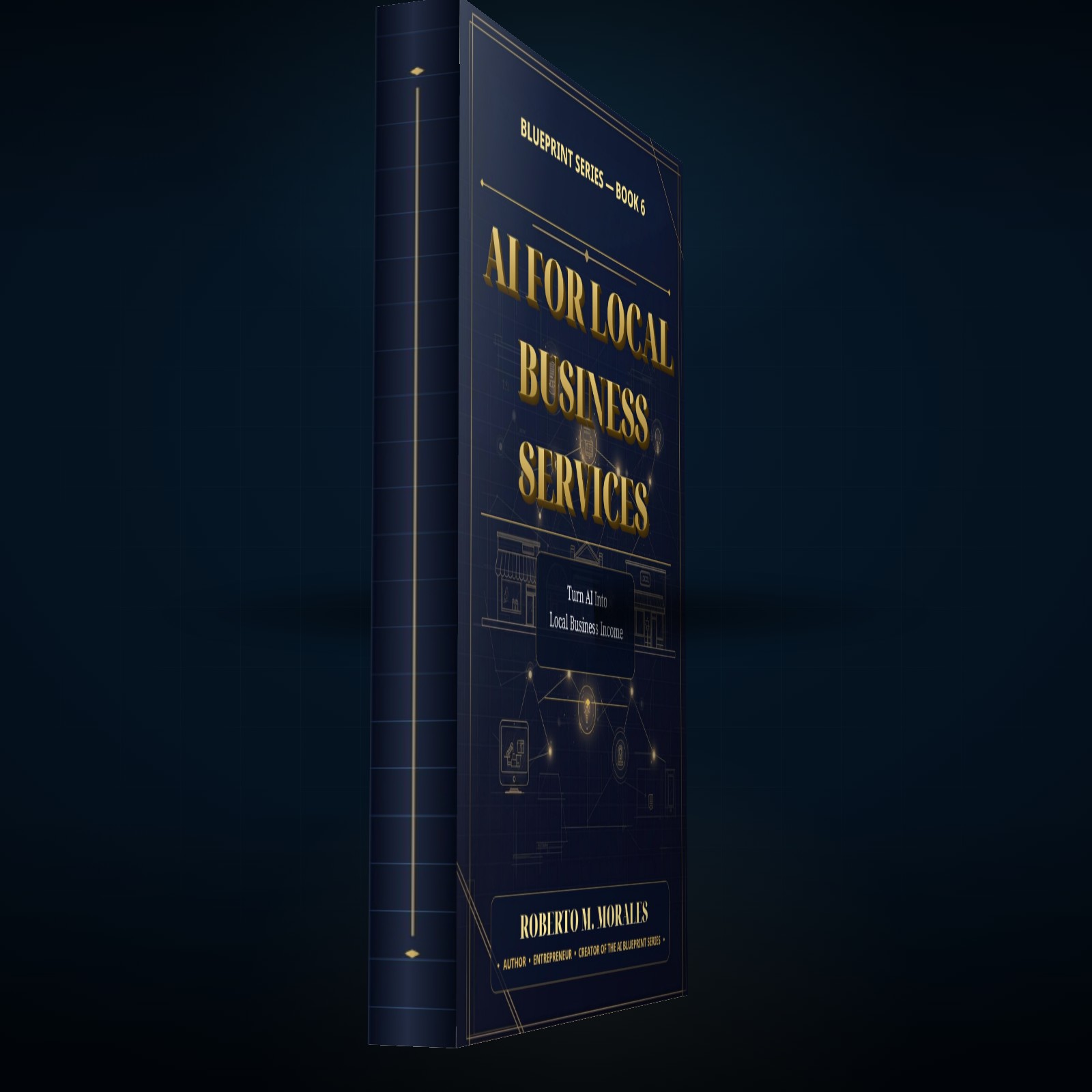 Printed edition of AI for Local Business Services — printed spine
