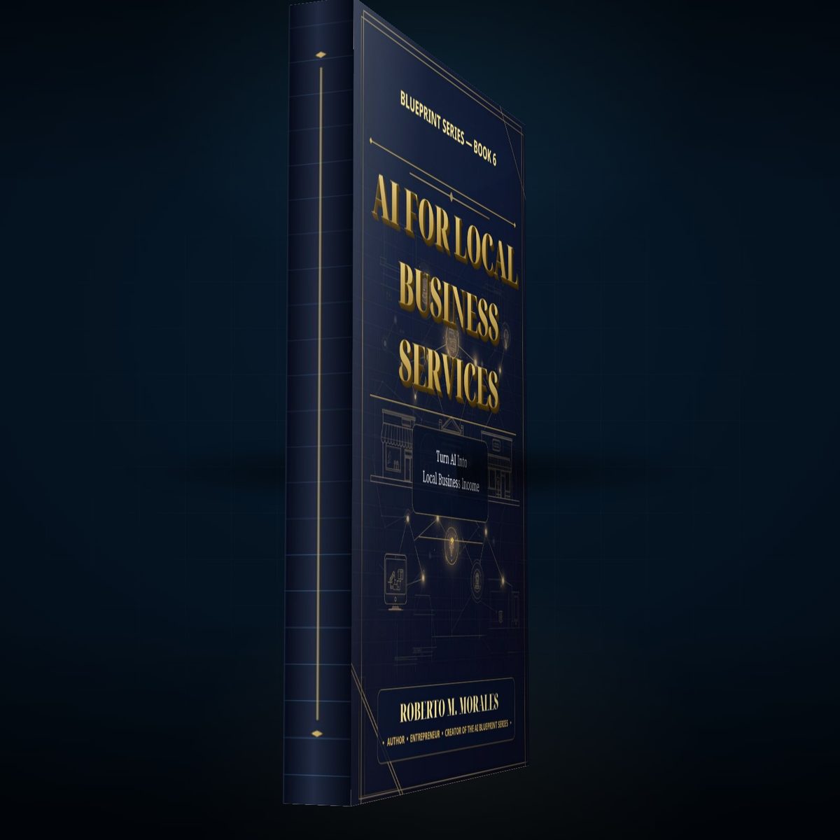 Printed edition of AI for Local Business Services — printed spine