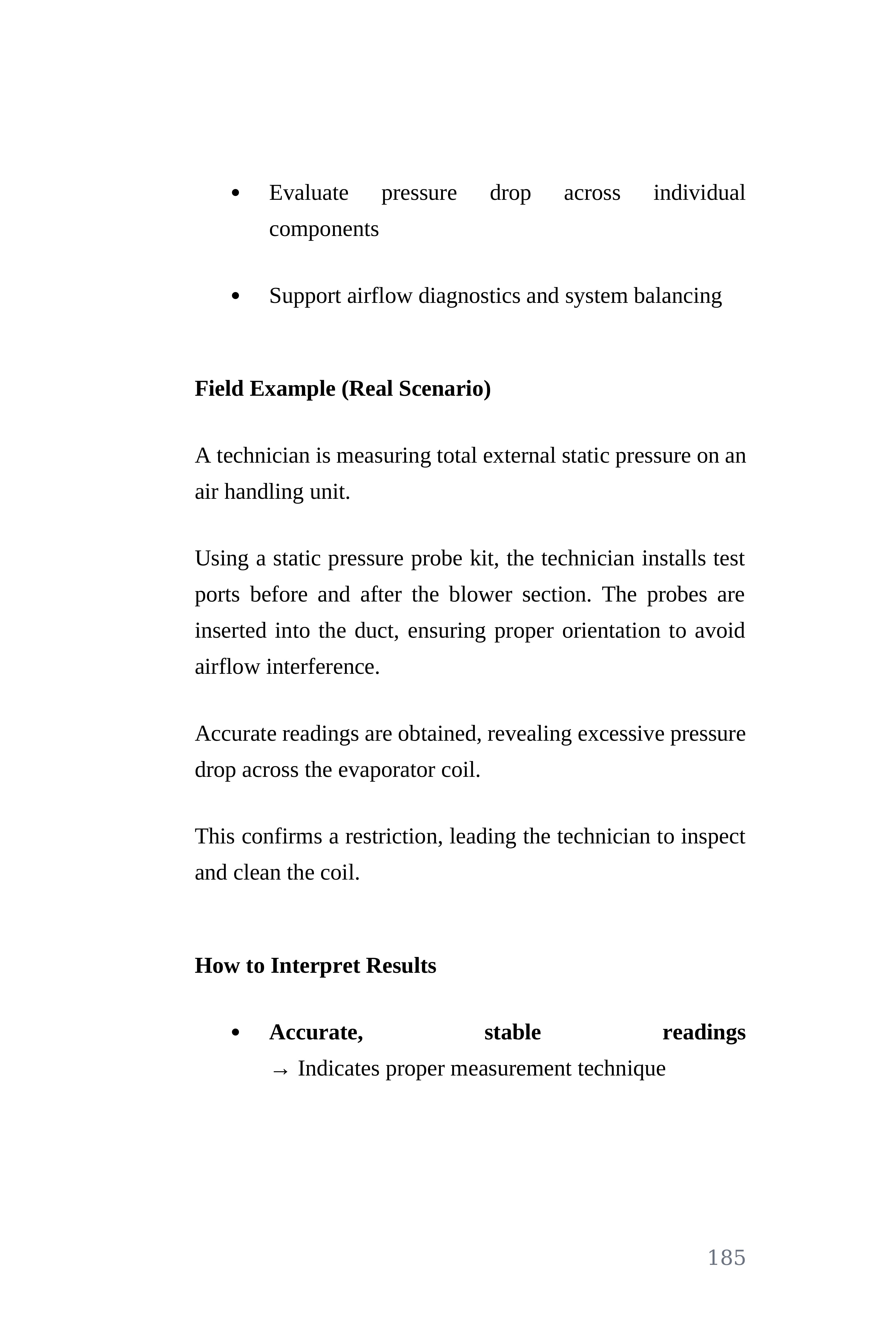 The Complete HVAC Troubleshooting System — interior spread: Airflow field example