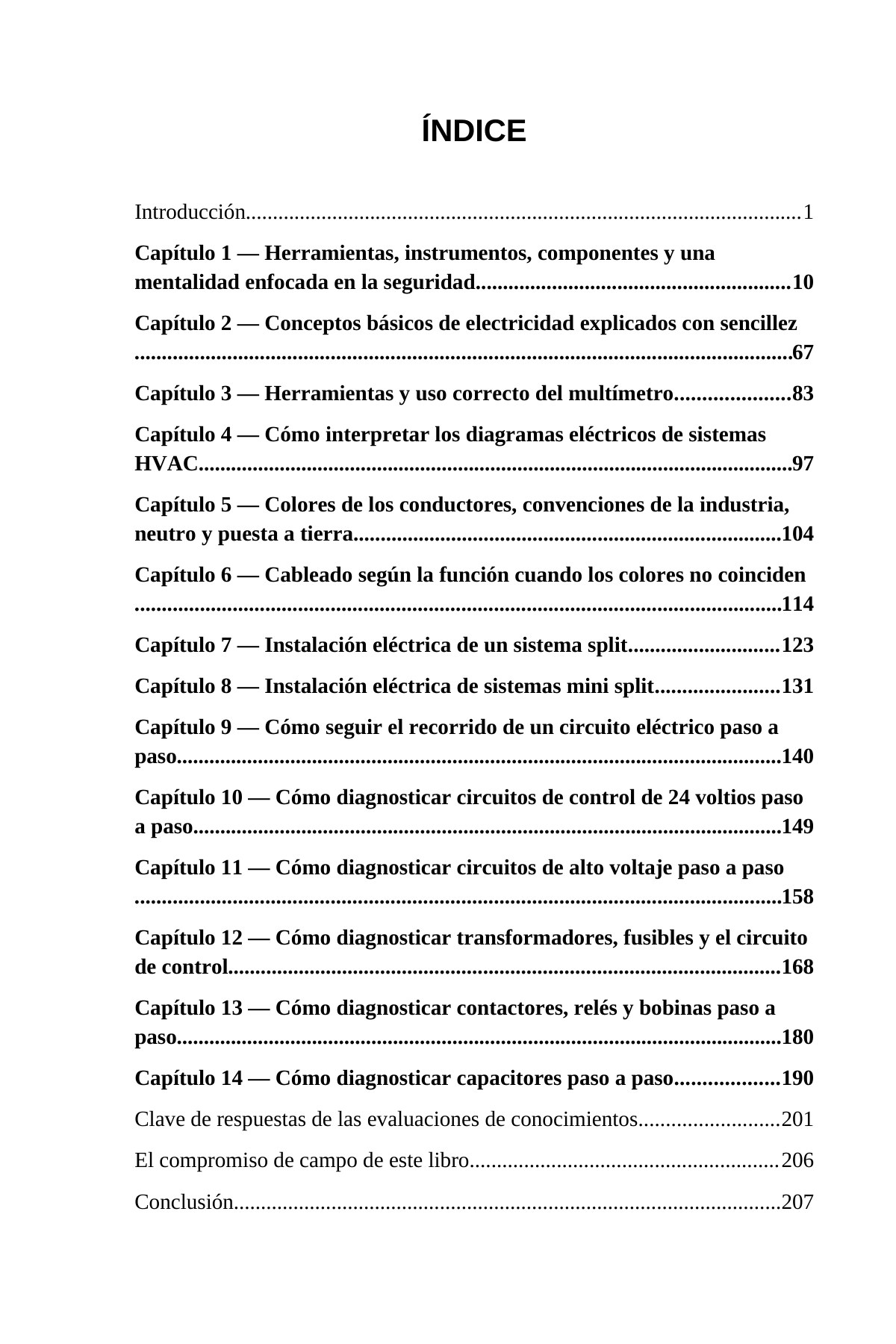 Deje de Suponer: Cableado Eléctrico en Sistemas HVAC — interior spread: Índice completo