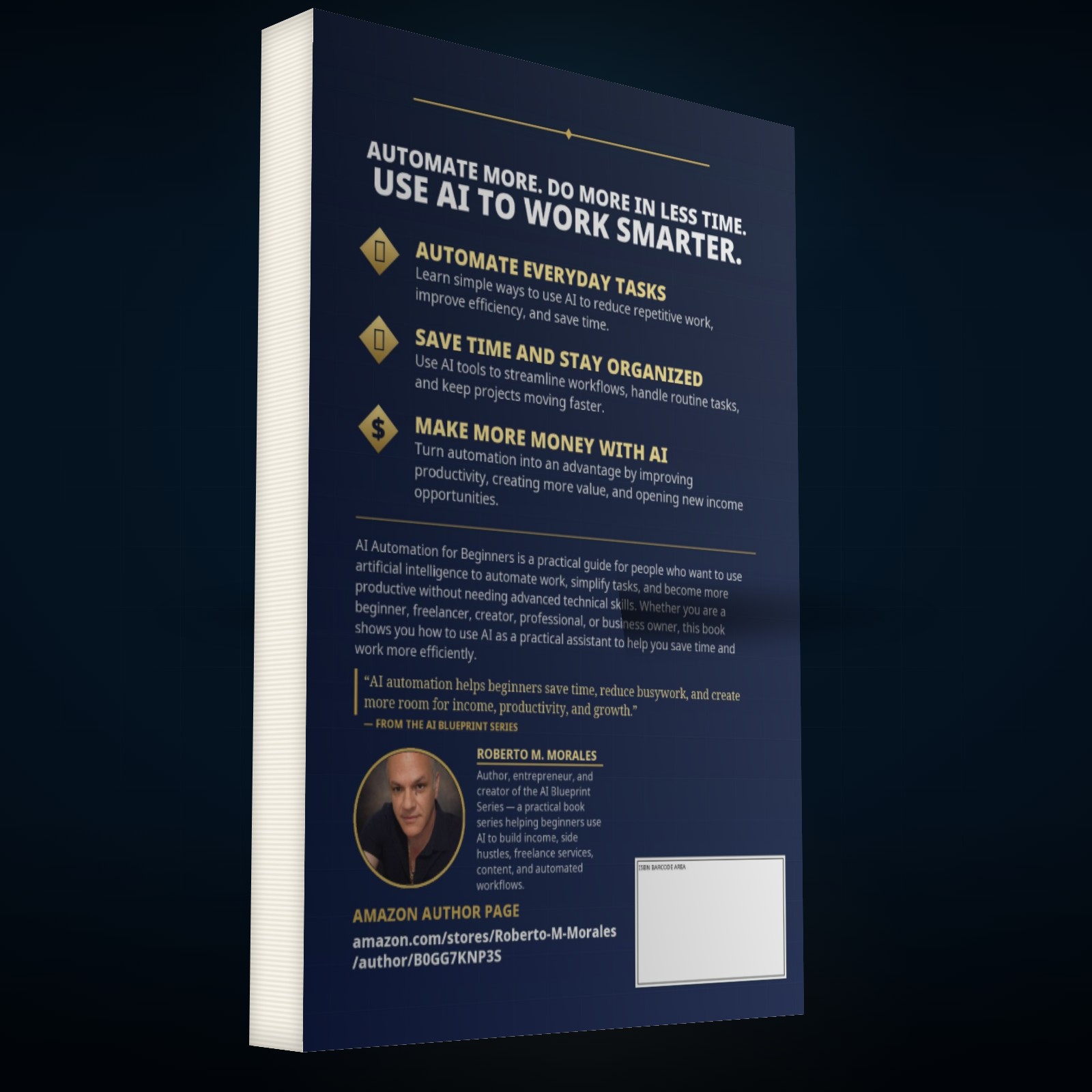 Printed edition of AI Automation for Beginners — back cover