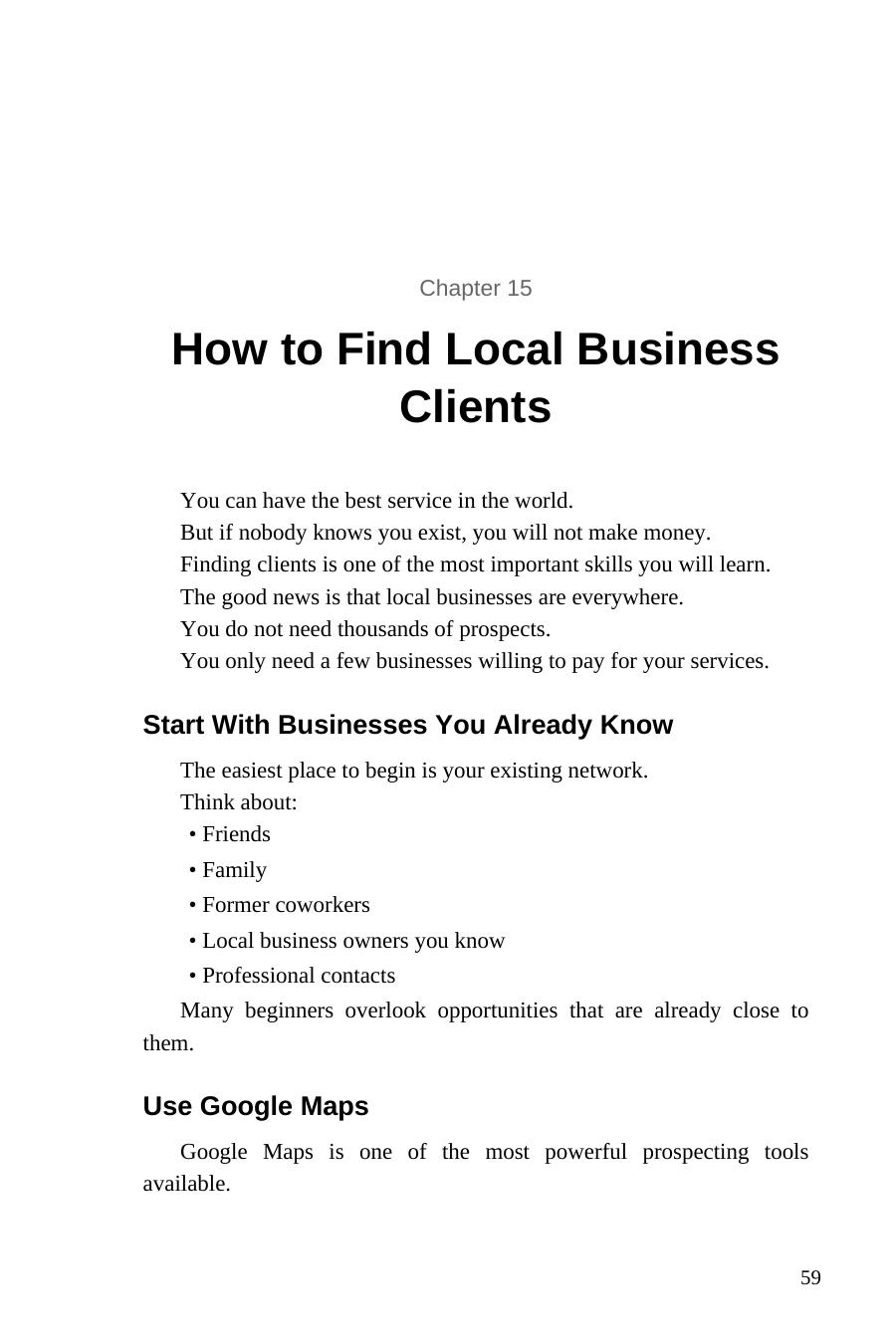 AI for Local Business Services — interior spread: How to find local clients