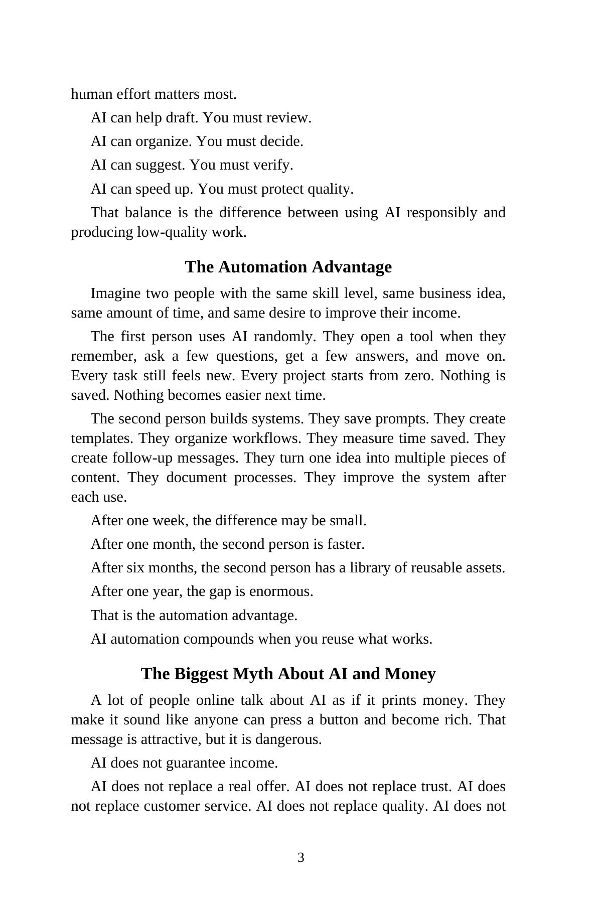 AI Automation for Beginners — interior spread: The automation advantage