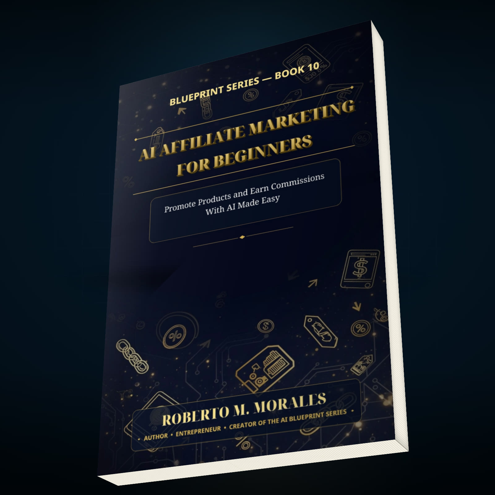 Printed edition of AI Affiliate Marketing for Beginners — top-down view