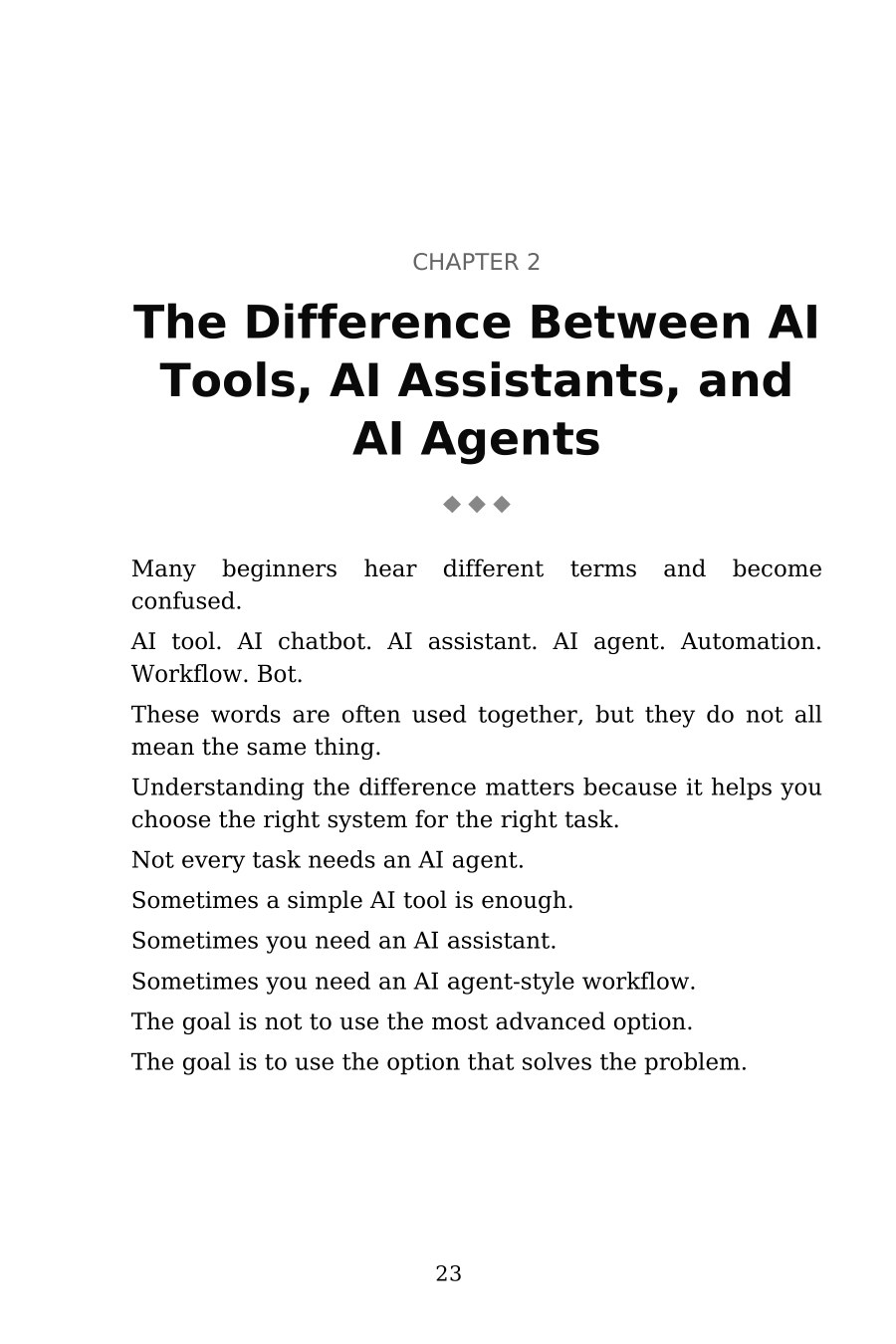 AI Agents for Beginners — interior spread: Tools, assistants and agents