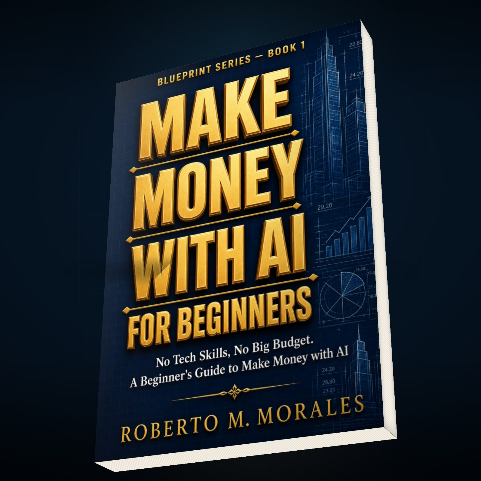 Printed edition of Make Money with AI for Beginners — top-down view